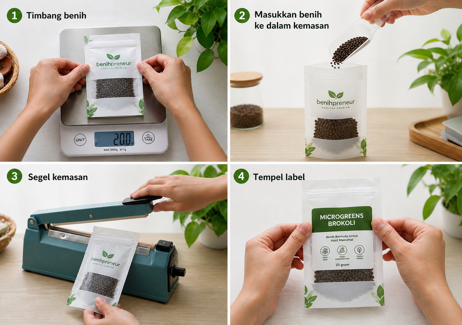 Step-by-step repack benih